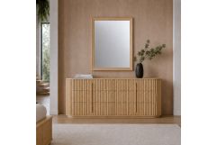 Kayce - Modern Natural Oak Mirror