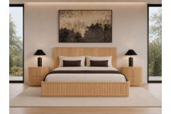 Kayce - Modern Natural Oak Bed