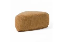 Kinsey - Modern Mustard Large River Rock Ottoman