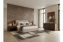 Kiro - Modern Tan Fabric Bed