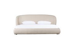 Lambert - Modern Beige Fabric Upholstered Bed