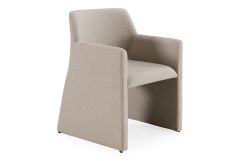 Lasara - Modern Beige Fabric Dining Chair