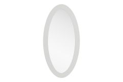 Legend - Modern White High Gloss Oval Mirror