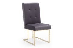 Legend Modern Grey Fabric & Gold Dining Chair (Set of 2)