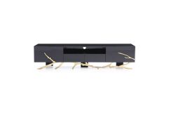 Legend Modern Black & Champagne Gold 87" TV Stand