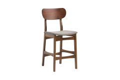 Lynn - Modern Grey & Walnut Counter Chair (Set of 2)