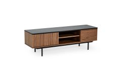 Maggie - Modern Walnut and Grey TV Stand