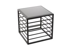 Malvo - Modern Black + Glass End Table