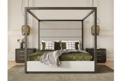 Manhattan- Contemporary Canopy Grey Bedroom Set
