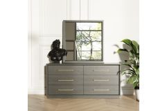 Manhattan- Contemporary Grey and Gold Dresser