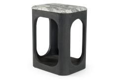 Marco - Modern Black & White Granite End Table