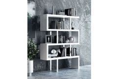 Maze Modern White High Gloss Bookcase