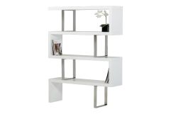 Maze Modern White High Gloss Bookcase