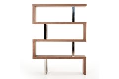 Maze Modern Walnut Bookcase