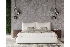 Patrick - Modern White Leather Bed