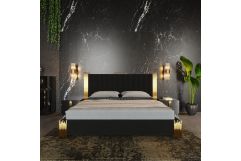 Token Modern Black & Gold 4-Piece Bedroom Set