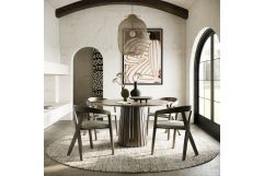 Weiss - Mid-Century Modern Wenge Round Dining Set