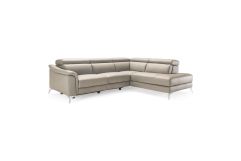 Lamod Italia Monte Carlo - Italian Modern Grey Leather LAF Sectional Sofa