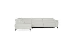Lamod Italia Monte Carlo - Italian Modern White Leather Left Facing Sectional Sofa