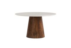 Nancy + Weiss - Mid-Century Modern Marble + Walnut Dining Table Set