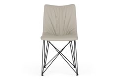 Naomi - Modern Grey Leatherette Dining Chair (Set of 2)
