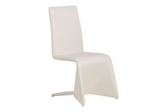 Nisse - Contemporary White Leatherette Dining Chair (Set of 2)
