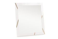 Nixa - Modern White & Gold Mirror