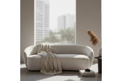 Omaha - Modern Off White Fabric Sofa