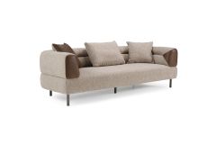 Plume - Modern Brown Fabric Sofa