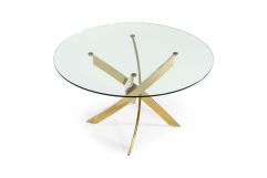 Pyrite - Modern Round Glass Dining Table