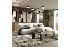 Racine - Modern White Fabric Modular Sectional Sofa