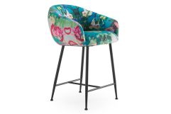 Roxann - Modern Counter Stool in Funky Velvet
