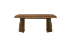 Sacks - Mid-Century Modern Herringbone Walnut Dining Table