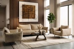 Saint Tropez - Modern Italian Beige Leather Sofa