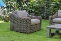 Sapelo Outdoor Beige Wicker Chair