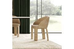 Sarkis - Modern Beige Velvet Dining Chair