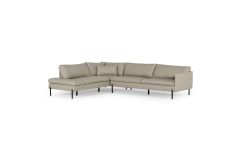 Sherry - Modern Grey Leather Left Facing Sectional Sofa