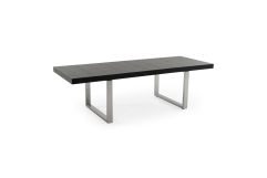 Skyline + Cora - Modern Black Crocodile + Grey Fabric & Leatherette Dining Set