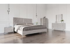 Alexa Italian Modern Grey Bedroom Set