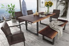 Taylor Large 87 Modern Live Edge Wood Dining Table