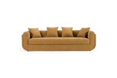Tiene - Modern Orange Fabric 4-Seat Sofa