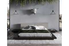 Tokyo - Contemporary Black and Grey Platform Bed