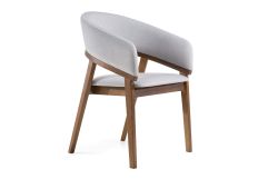 Truman - Mid-Century Modern Grey + Walnut Dining Chair