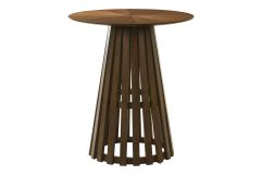 Weiss - Mid-Century Modern Walnut Round Bar Table