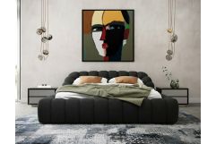 Yolonda - Modern Black Fabric Bed
