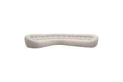 Yolonda - Modern Beige Curved Sectional Sofa