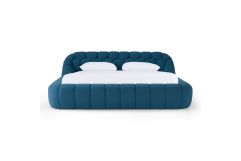 Yolonda - Modern Dark Teal Fabric Bed