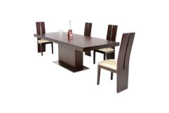 Zenith Modern Red Oak Extendable Dining Table