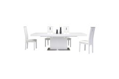 Zenith Modern White Extendable Dining Table