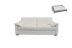 Lamod Italia Dalia Italian Modern White Leather Sofa Bed